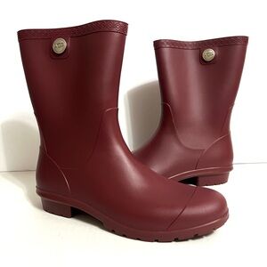 UGG Sienna Matte Maroon Rain Boots Size 11